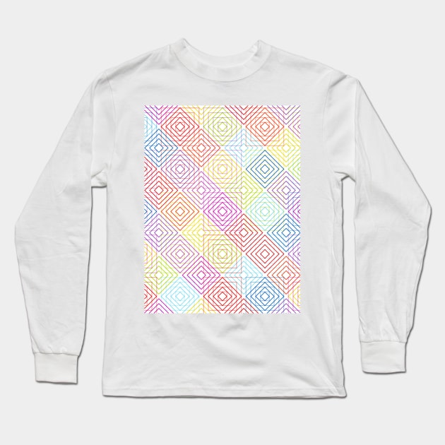 Optical Illusion Rainbow Pattern Long Sleeve T-Shirt by Tobe_Fonseca